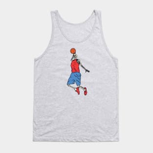 Skeleton Basketball Player Dunking Tank Top